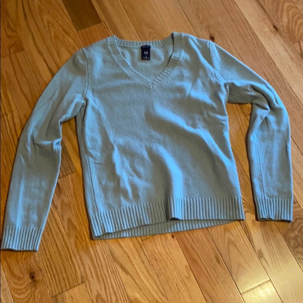 Gap stretch wool blend sweater, lite blue, size M